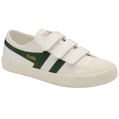 Vegan Gola Classics Women's Coaster Strap Sneakers - Off White/Dark Green