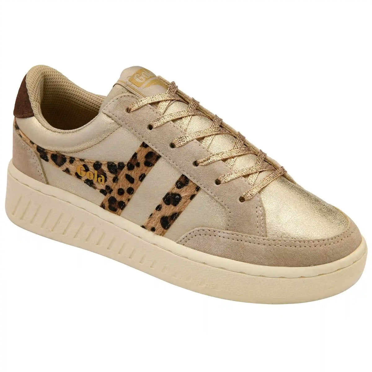 Gola Classics Women's Superslam Blaze II Sneakers - Gold/Leopard/Dark Brown