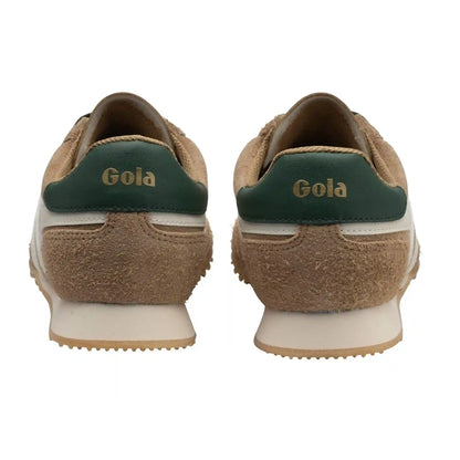 Gola Classics Women's Sprinter Suede Sneakers - Light Caramel/Off White/Evergreen