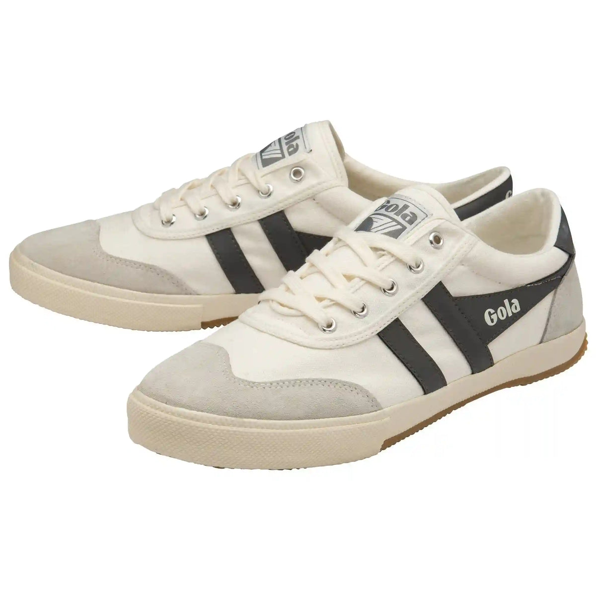 Gola Classics Men's Badminton Plimsoll Sneakers - Off White/Shadow