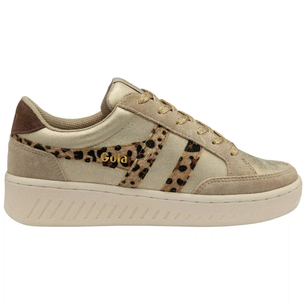 Gola Classics Women's Superslam Blaze II Sneakers - Gold/Leopard/Dark Brown
