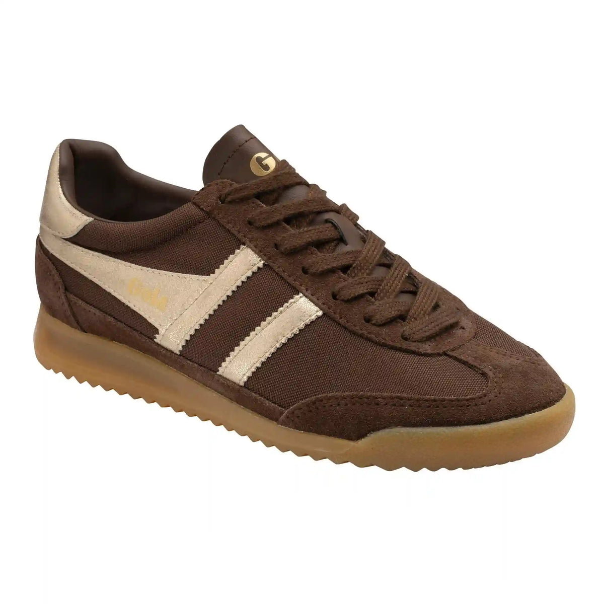 Gola Classics Women's Tornado Sneakers - Dark Brown/Gold