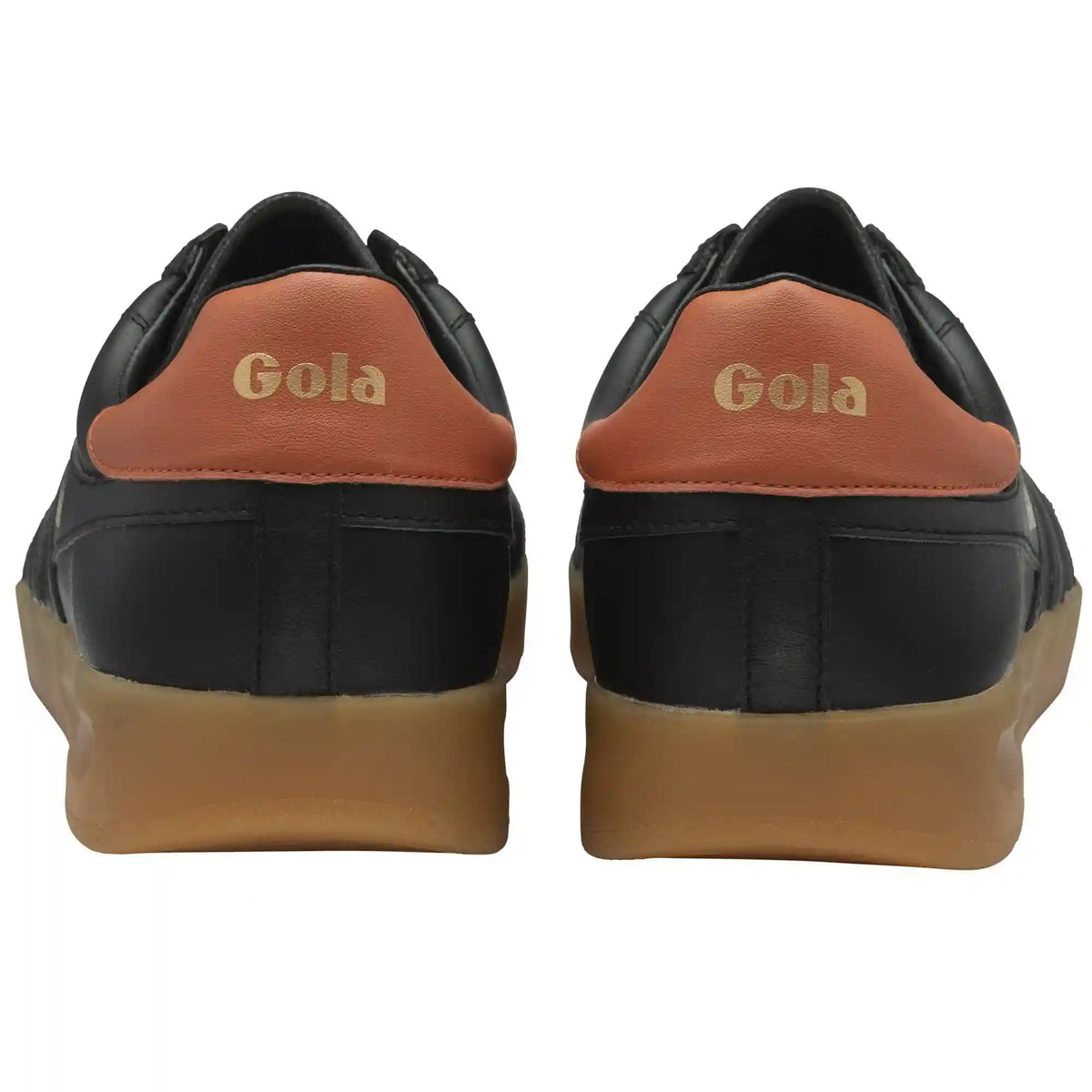 Gola Classics Men's Stadia Leather Sneakers - Black/Moody Orange/Gum
