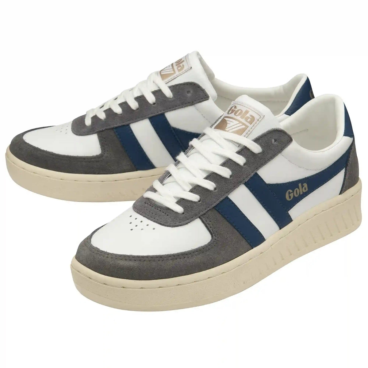 Gola Classics Men's Grandslam Quadrant Sneakers - White/Ash/Marine Blue/Shadow