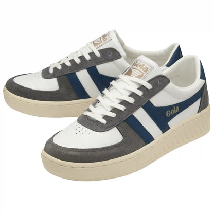 Gola Classics Men's Grandslam Quadrant Sneakers - White/Ash/Marine Blue/Shadow