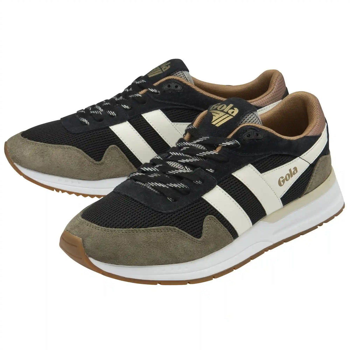 Gola Classics Men's Delta Sneakers - Black/Khaki/Off White