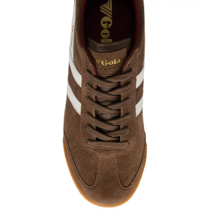 Gola Classics Men's Harrier Suede Sneakers - Otter/Off White/Deep Red