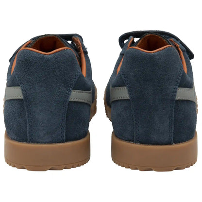 Gola Classics Kids' Harrier Strap Sneakers - Navy/Cement/Moody Orange