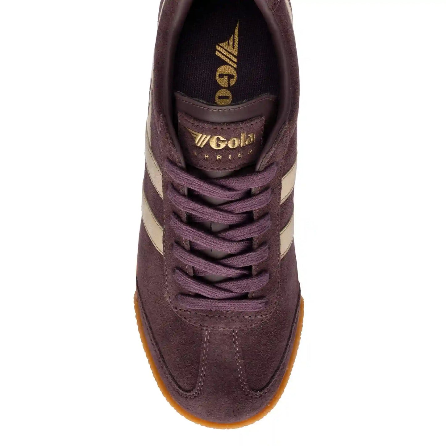 Gola Classics Women's Harrier Mirror Sneakers - Cocoa/Gold/Gum