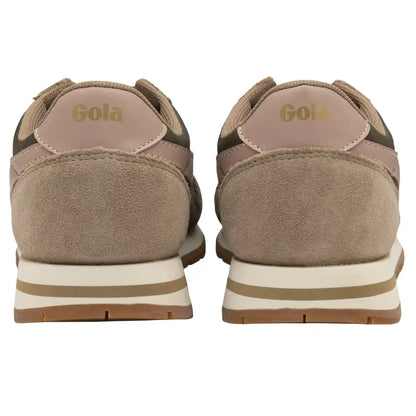 Gola Classics Women's Daytona Chute Sneakers - Khaki/Cappuccino/Coral Pink