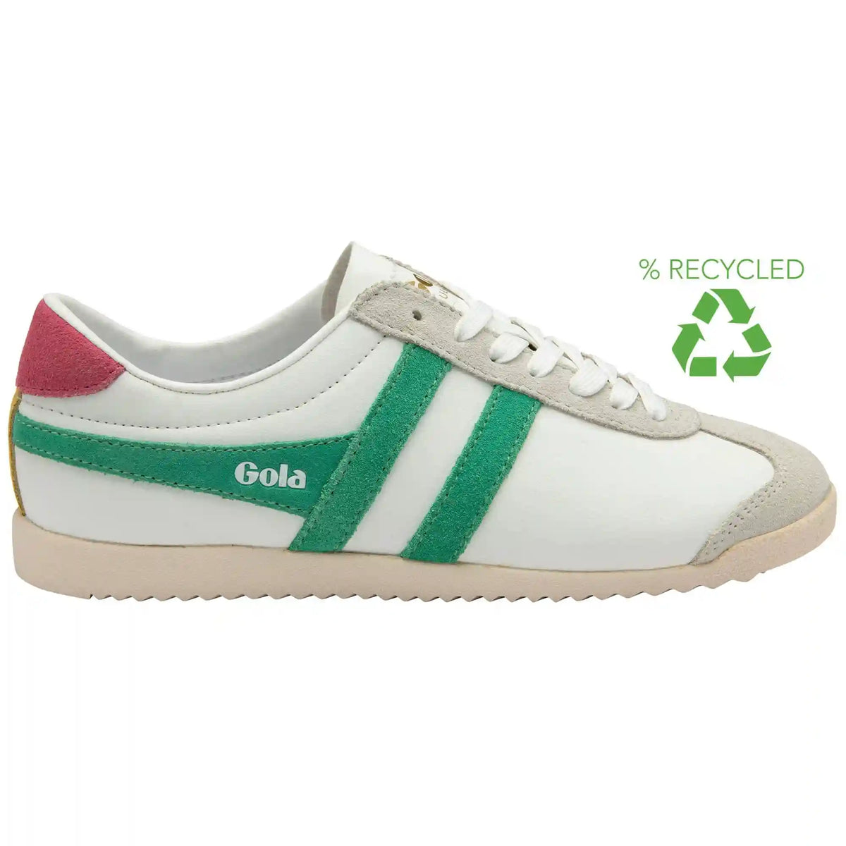 Gola Classics Women's Bullet Pure Sneakers - White/Jade/Fluro Pink