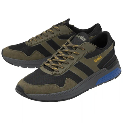 Gola Performance Men's Atomics Sneakers - Black/Khaki/Sun