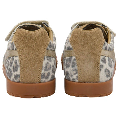 Gola Classics Kids' Harrier Safari Strap sneakers - Snow Leopard/Light Caramel/Gold