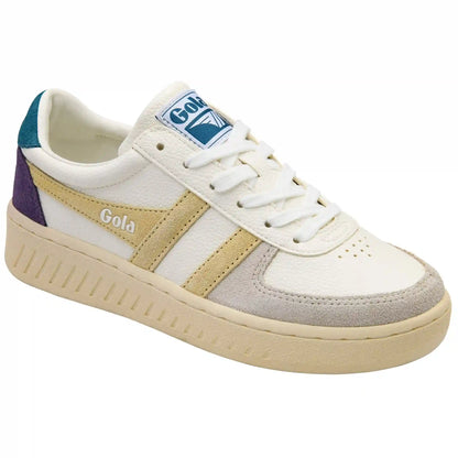Gola Classics Women's Grandslam Trident Sneakers - White/Buttermilk/Peacock