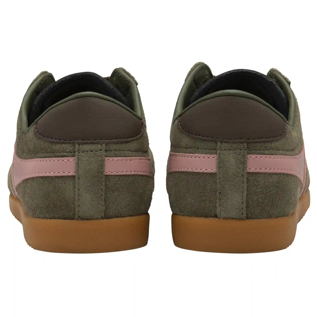 Gola Classics Women's Bullet Suede Sneakers - Khaki/Coral Pink/Dark Brown