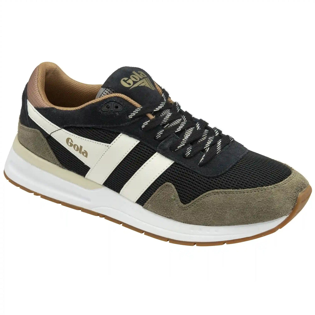 Gola Classics Men's Delta Sneakers - Black/Khaki/Off White