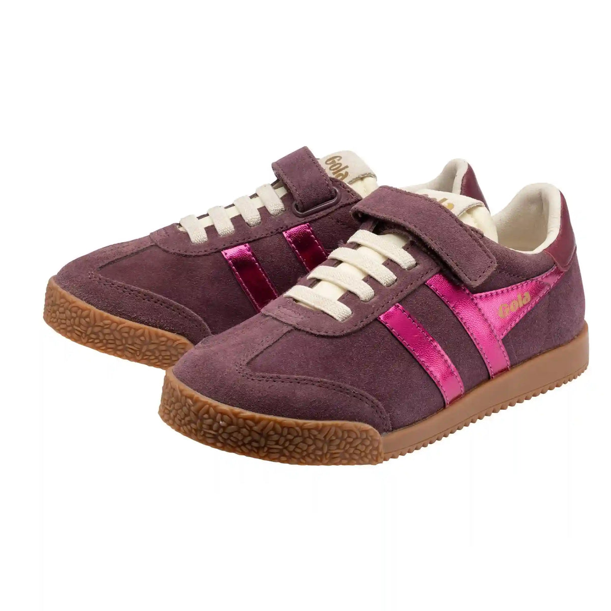 Gola Classics Kids' Elan Glitz Strap Sneakers - Windsor Wine/Fuchsia/Cerise
