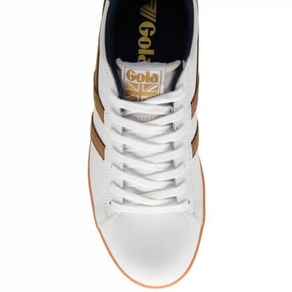 Gola Classics Men's Equipe II Leather Sneakers - White/Tobacco/Navy