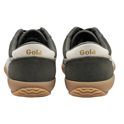 Gola Classics Women's Badminton Suede Plimsoll Sneakers - Conifer/Off White/Gum