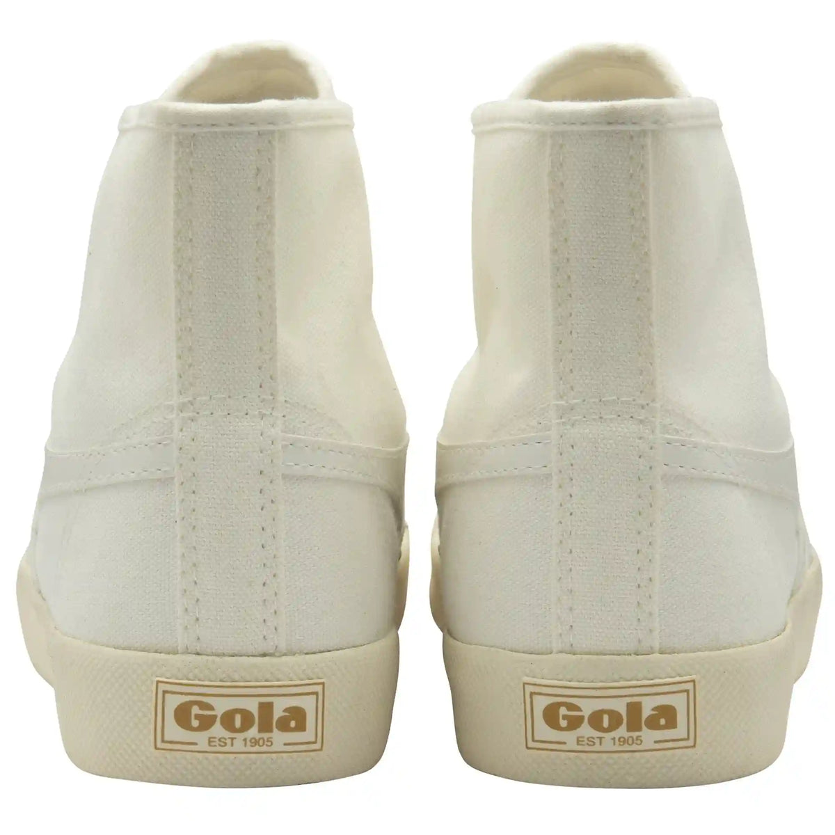 Vegan Gola Classics Women's Coaster High Sneakers - Off White/Off White/Gold