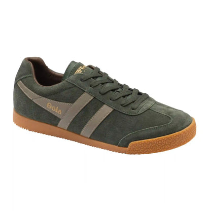 Gola Classics Men's Harrier Suede Sneakers - Dark Khaki/Rhino/Otter