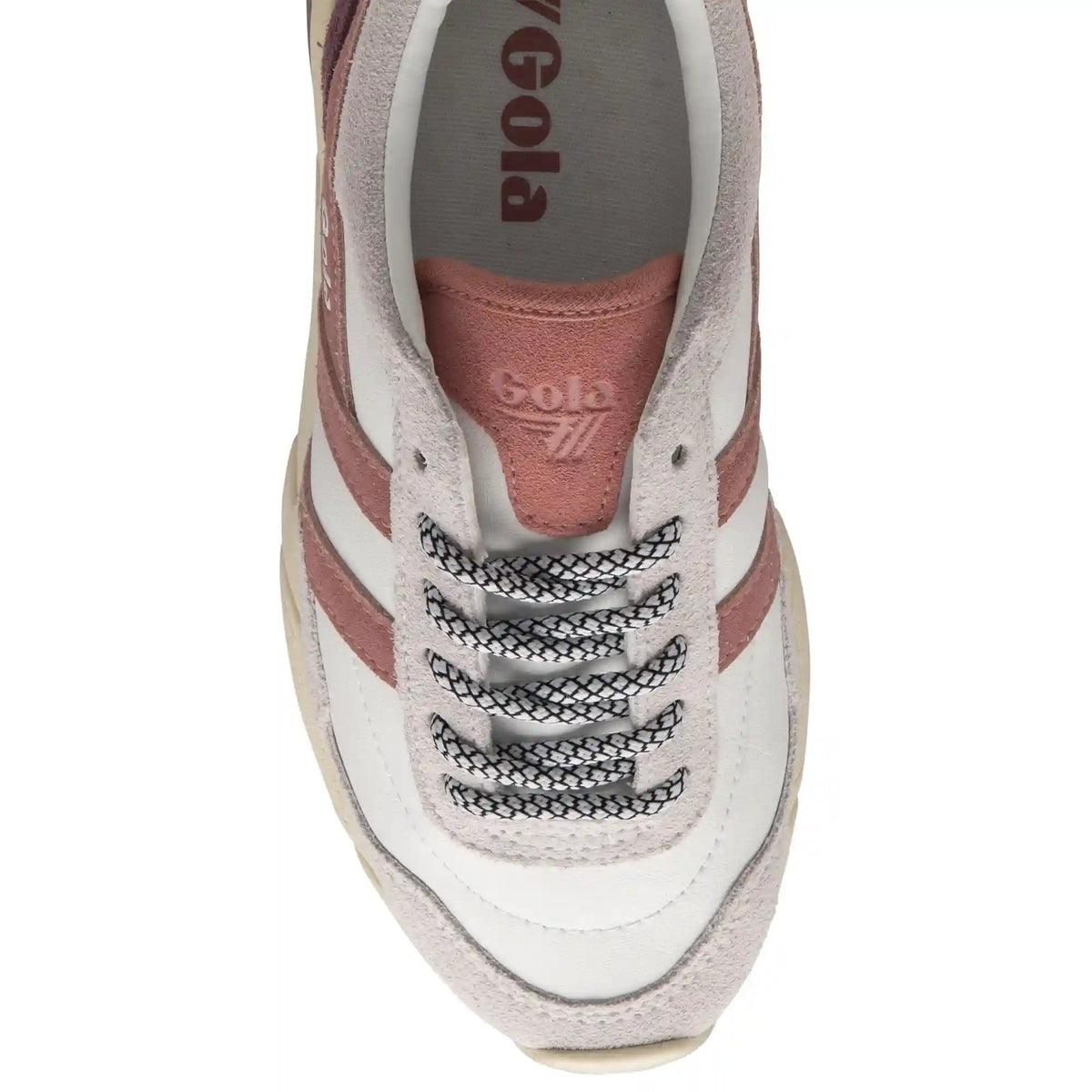 Gola Classics Women's Eclipse Pure Sneakers - White/Dusty Rose/Coral Pink