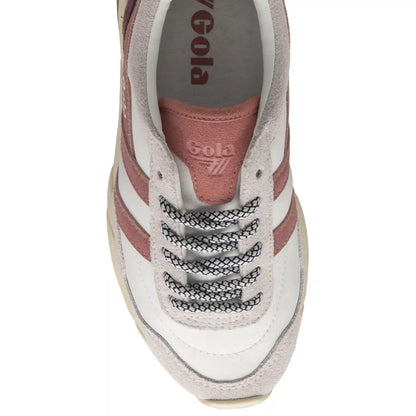 Gola Classics Women's Eclipse Pure Sneakers - White/Dusty Rose/Coral Pink