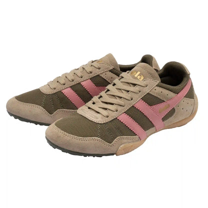 Gola Classics Women's Cascade Sneakers - Khaki/Cappuccino/Coral Pink/Gum