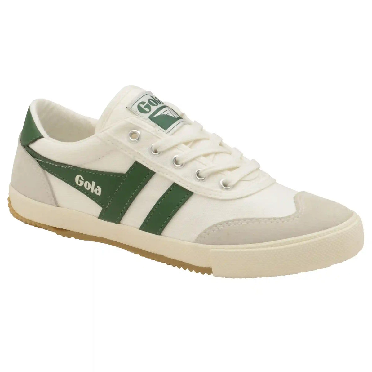 Gola Classics Men's Badminton Plimsoll Sneakers - Off White/Green