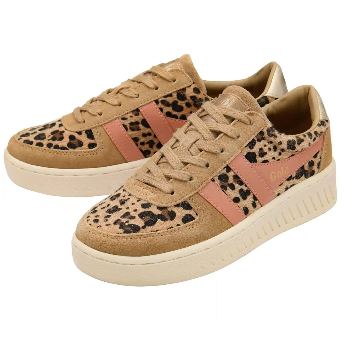 Gola Classics Women's Grandslam Savanna Sneakers - Leopard/Light Caramel/Terracotta
