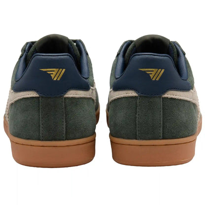 Gola Classics Men's Equipe II Suede Sneakers - Dark Khaki/Bone/Navy