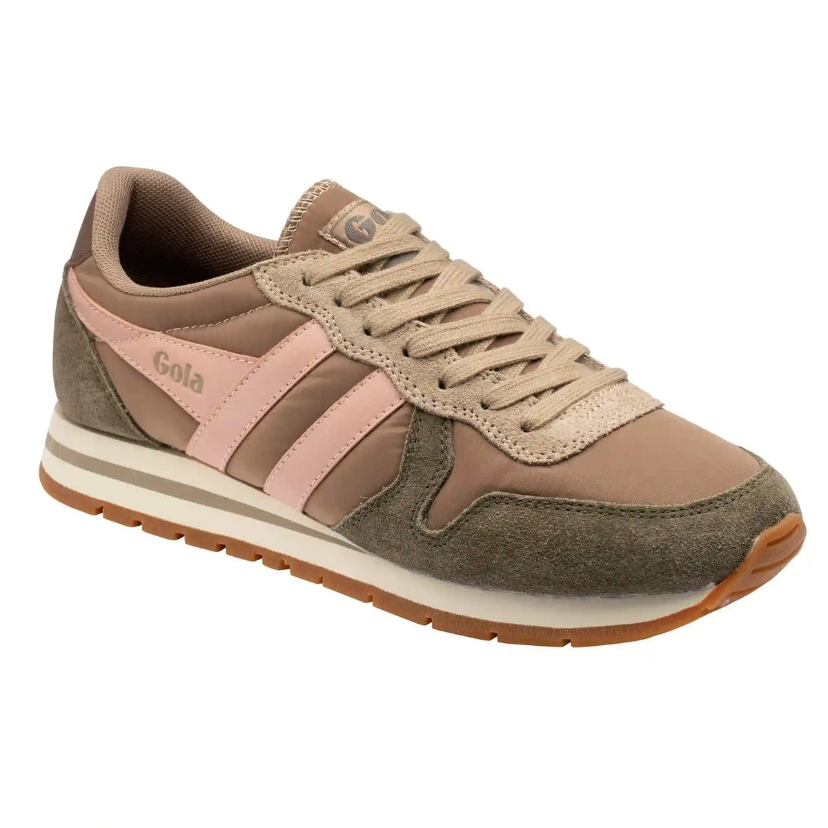 Gola Classics Women's Daytona Chute Sneakers - Cappuccino/Khaki/Pearl Pink
