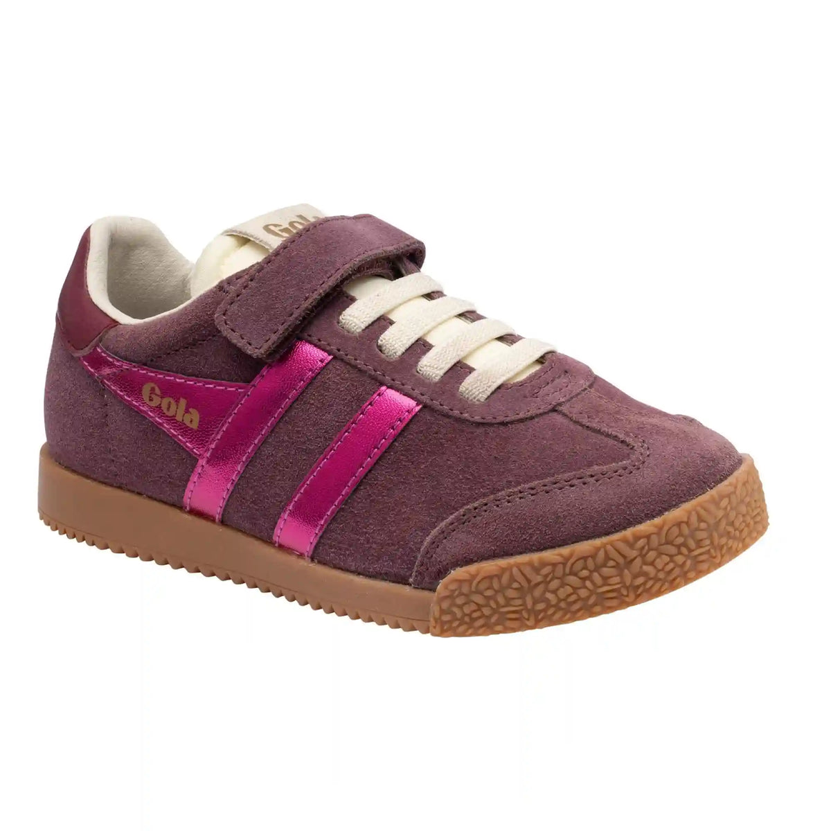 Gola Classics Kids' Elan Glitz Strap Sneakers - Windsor Wine/Fuchsia/Cerise