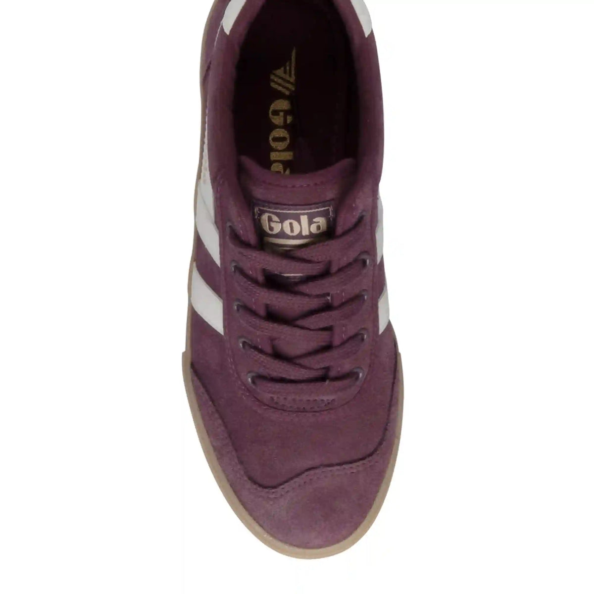 Gola Classics Women's Badminton Suede Plimsoll Sneakers - Windsor Wine/Off White/Gum