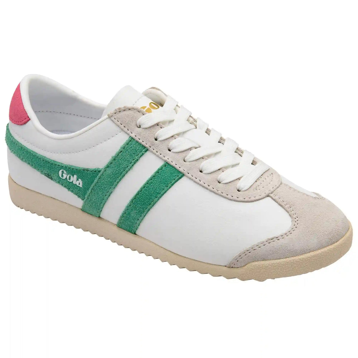 Gola Classics Women's Bullet Pure Sneakers - White/Jade/Fluro Pink
