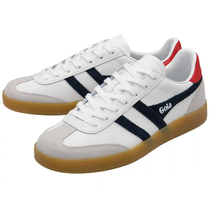 Gola Classics Men's Viper Leather Sneakers - White/Navy/Red/Gum