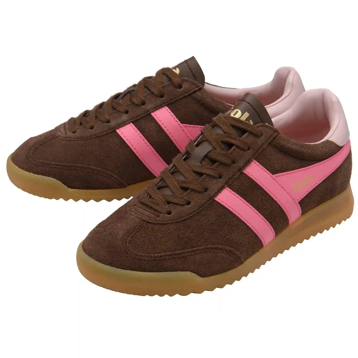 Gola Classics Women's Torpedo Sneakers - Dark Brown/Fluro Pink/Chalk Pink