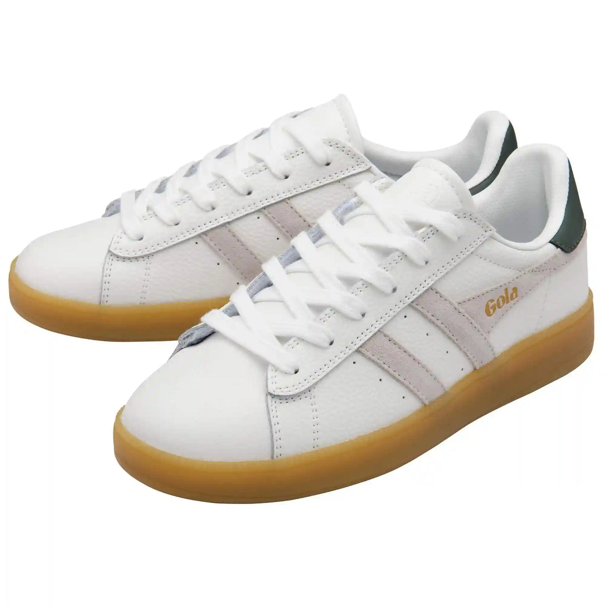 Gola Classics Women's Aztec Leather Sneakers - White/White/Evergreen/Gum