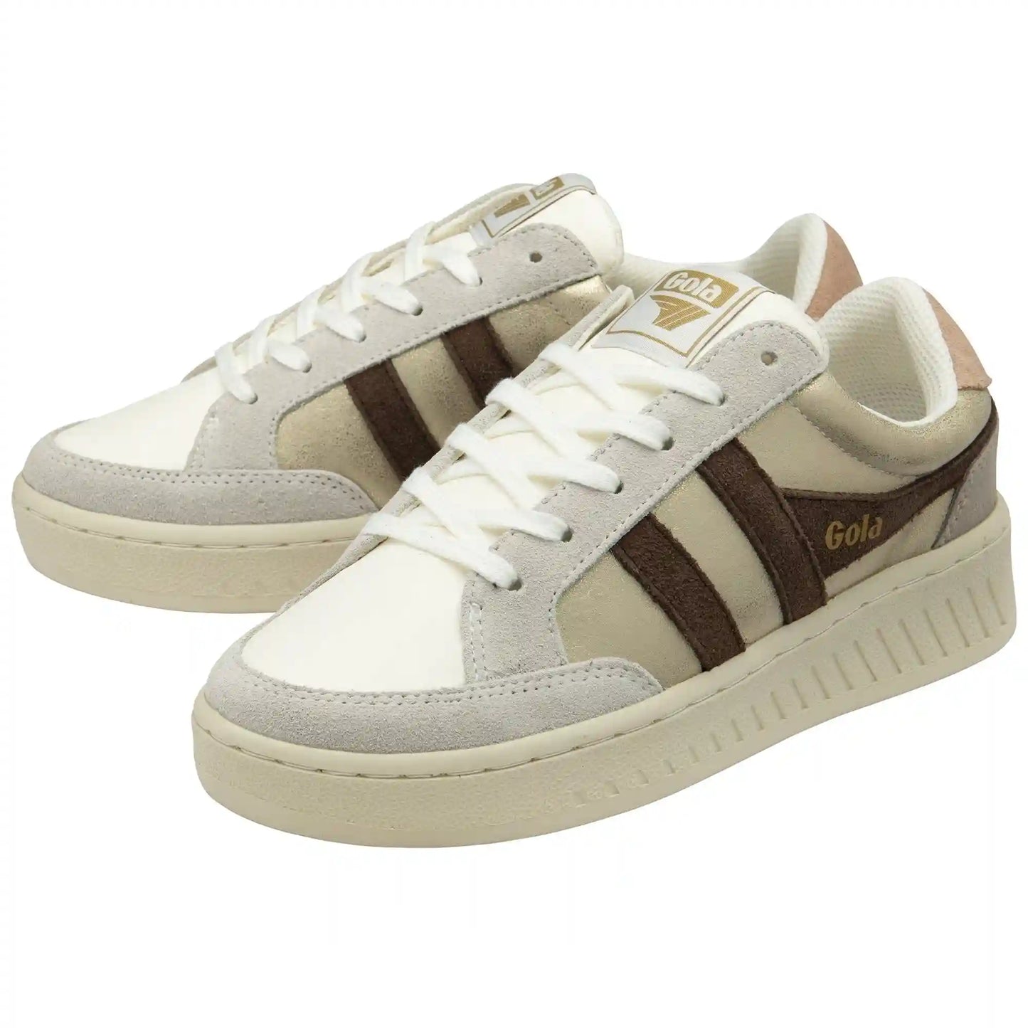 Gola Classics Women's Superslam Blaze Sneakers - Gold/Dark Brown/Cameo