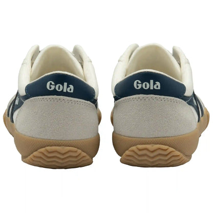 Gola Classics Women's Badminton Plimsoll Sneakers - Off White/Baltic/Gum