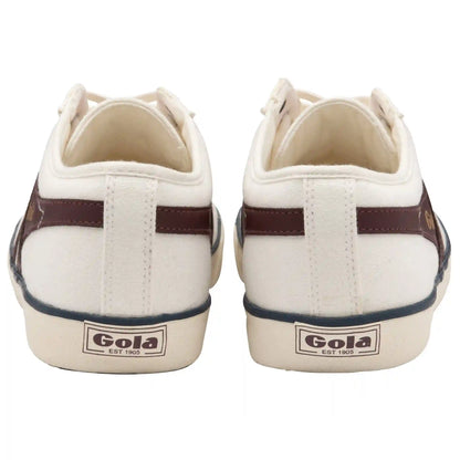 Vegan Gola Classics Men's Comet Plimsoll Sneakers - Off White/Burgundy/Navy
