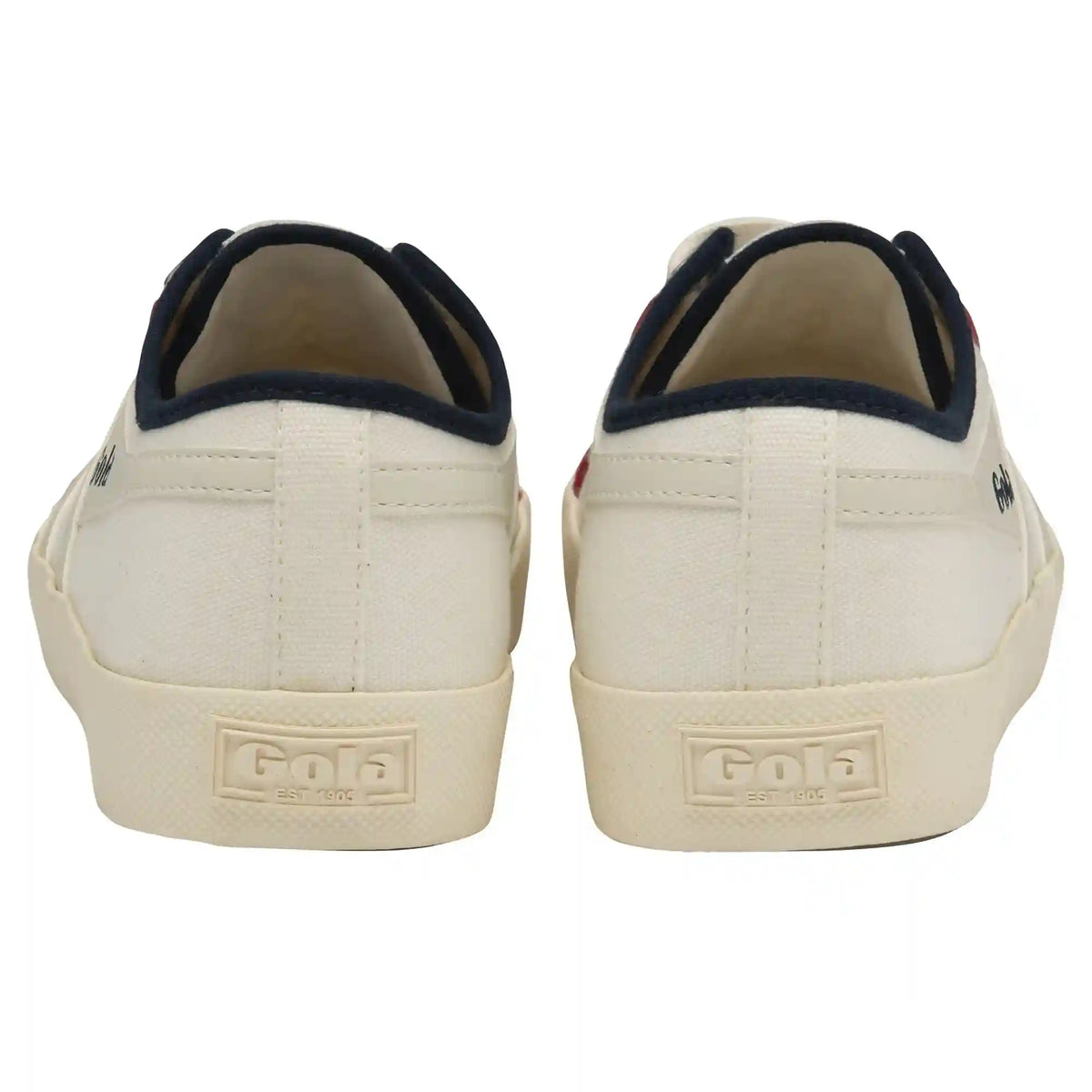 Vegan Gola Classics Women's Coaster Smash - Off White/Navy/Deep Red