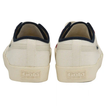 Vegan Gola Classics Women's Coaster Smash - Off White/Navy/Deep Red