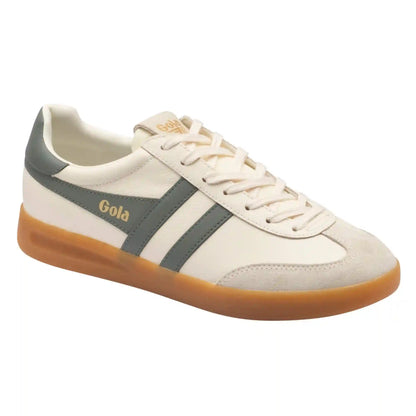 Gola Classics Men's Cyclone Leather Sneakers - Off White/Conifer/Gum
