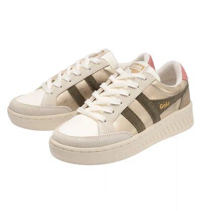 Gola Classics Women's Superslam Blaze Sneakers - Gold/Khaki/Coral Pink