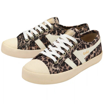 Vegan Gola Classics Women's Coaster Leopard - Tan/Off White