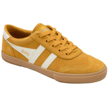 Gola Classics Women's Badminton Suede Plimsoll Sneakers - Sun/Off White/Gum