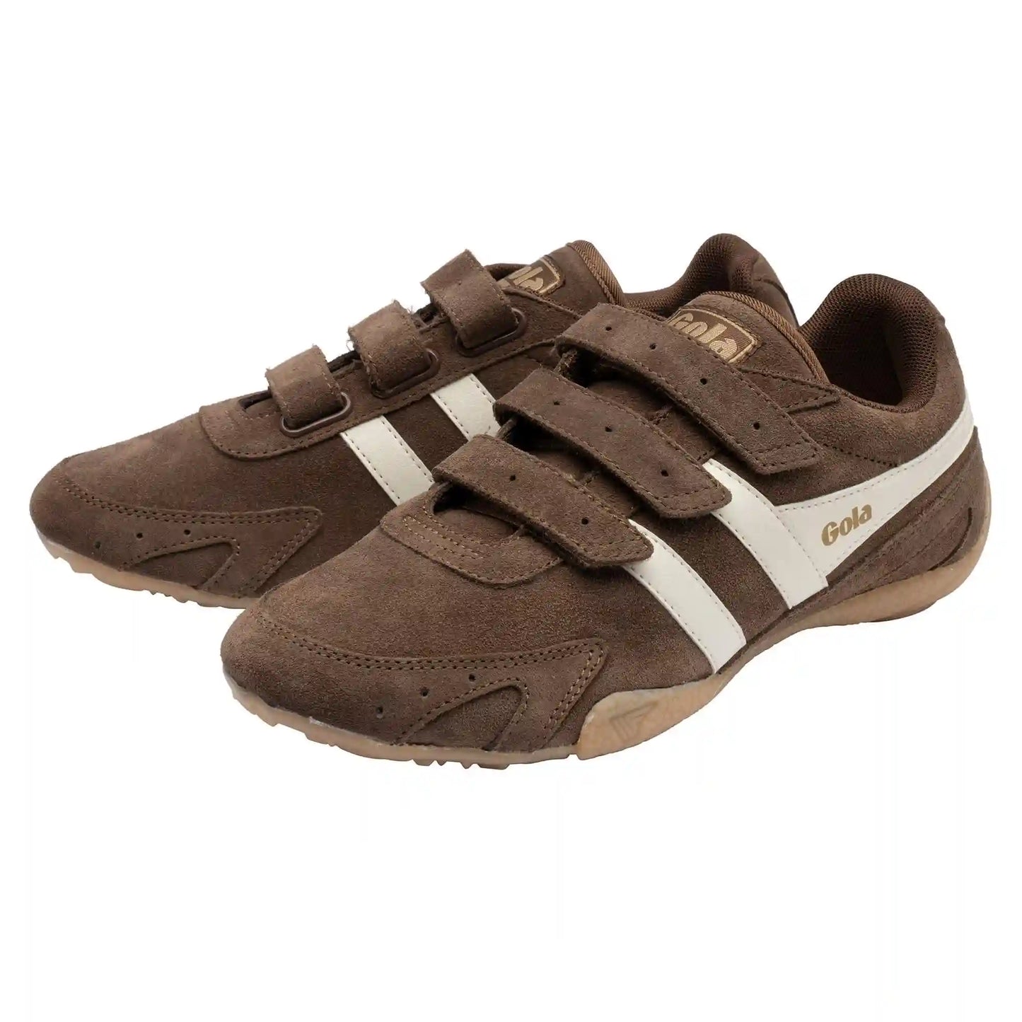 Gola Classics Women's Connect Suede Strap Sneakers - Otter/Off White/Gum