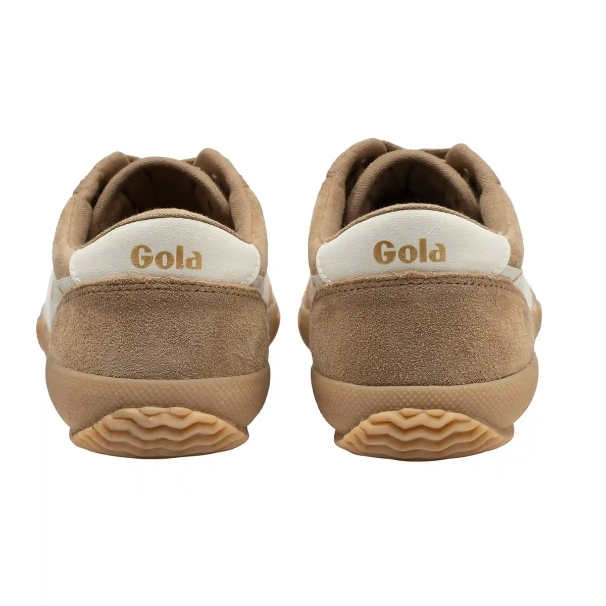 Gola Classics Women's Badminton Suede Plimsoll Sneakers - Light Caramel/Off White/Gum