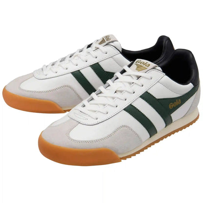 Gola Classics Men's Europa Leather Sneakers - White/Evergreen/Black